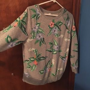 Old navy floral crew neck (size small)